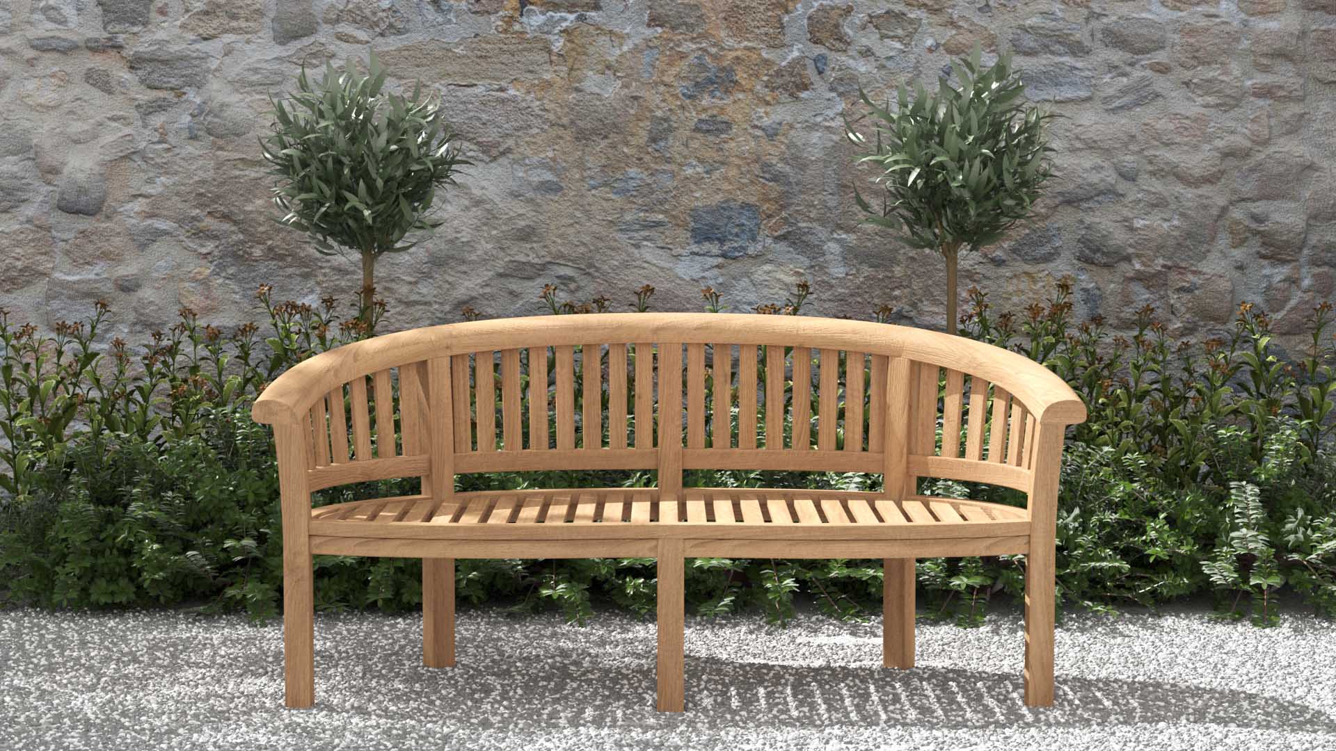 Gloucester Teak Crescent Bench