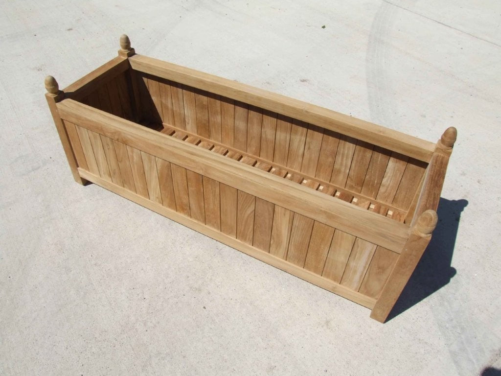 Rectangular Teak Planter Large 45 x 135cm