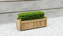 Rectangular Teak Planter Angled View
