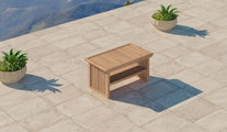 Ascot Teak Coffee Table Overhead Perspective