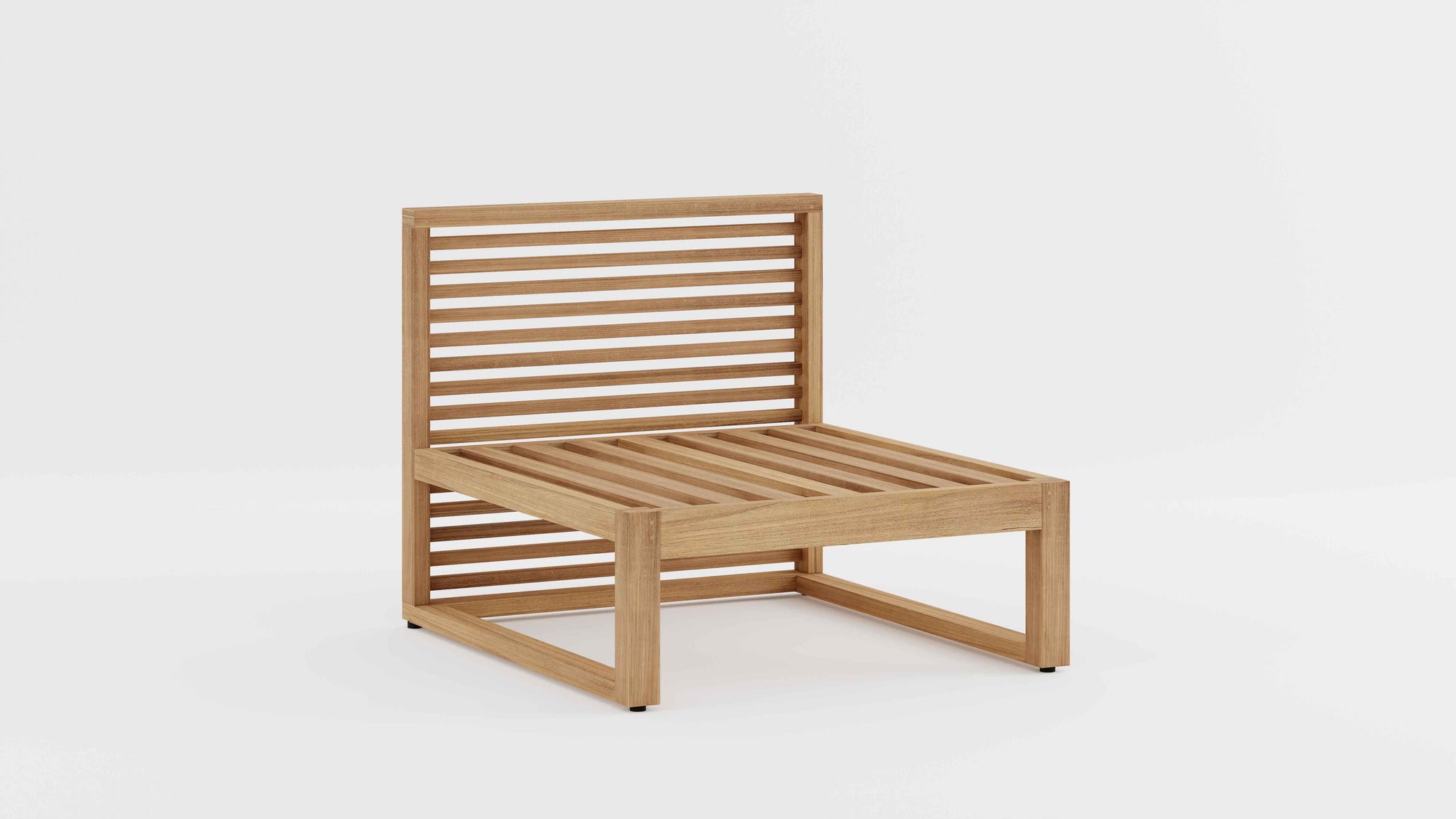 Buckingham Teak Modular One Seat Mid Section Studio