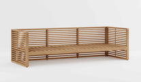 Buckingham Teak Modular Three Seater Sofa without Cushions