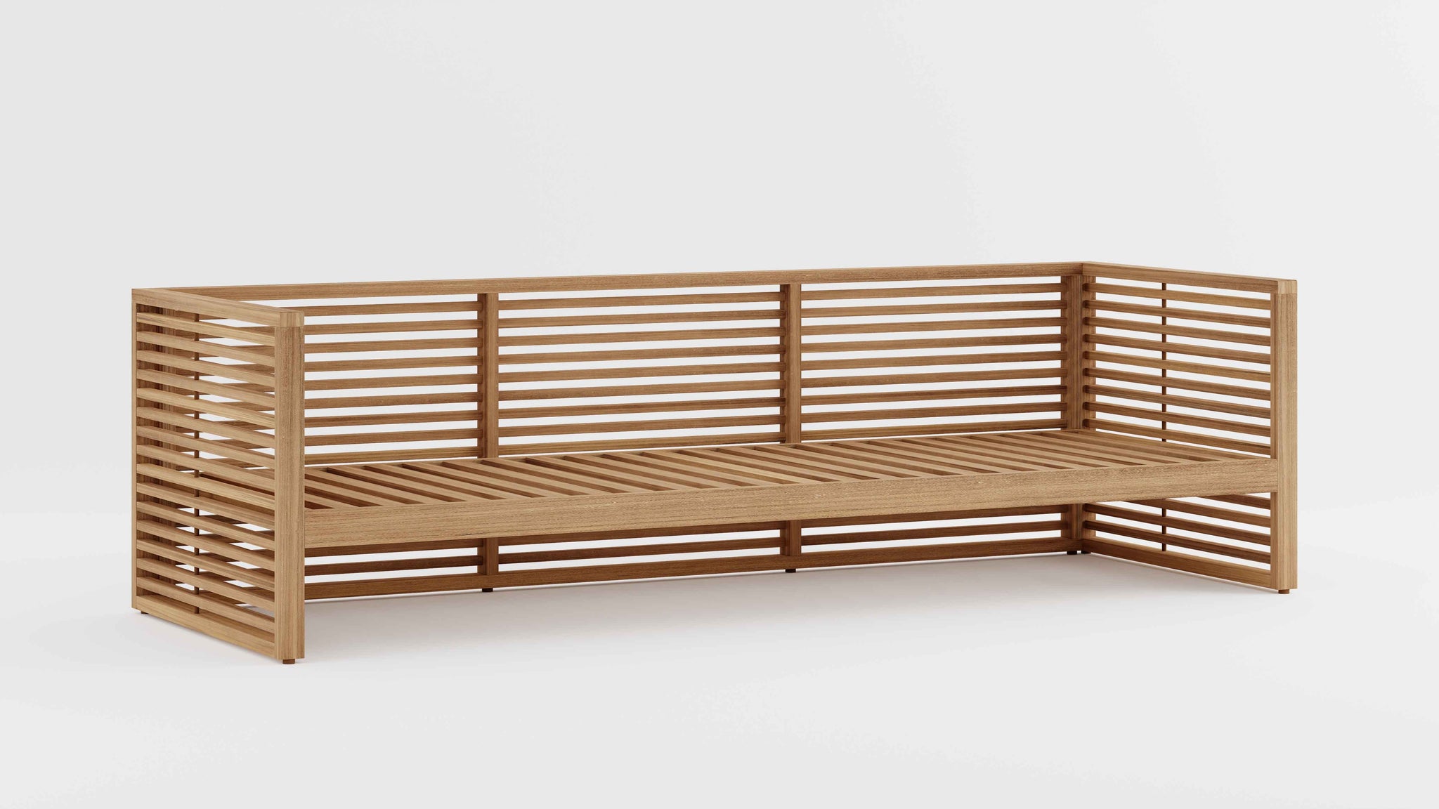 Buckingham Teak Modular Three Seater Sofa without Cushions