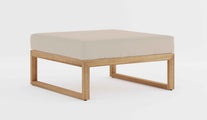 Buckingham Teak Modular Footstool with Ecru Cushion
