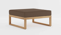 Buckingham Teak Modular Footstool with Taupe Cushion