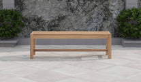Teak 150cm Backless Bench Front View