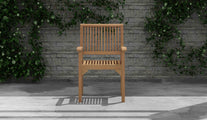 Guildford Teak Garden Carver Chair Front View
