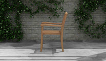 Guildford Teak Garden Carver Chair Side View