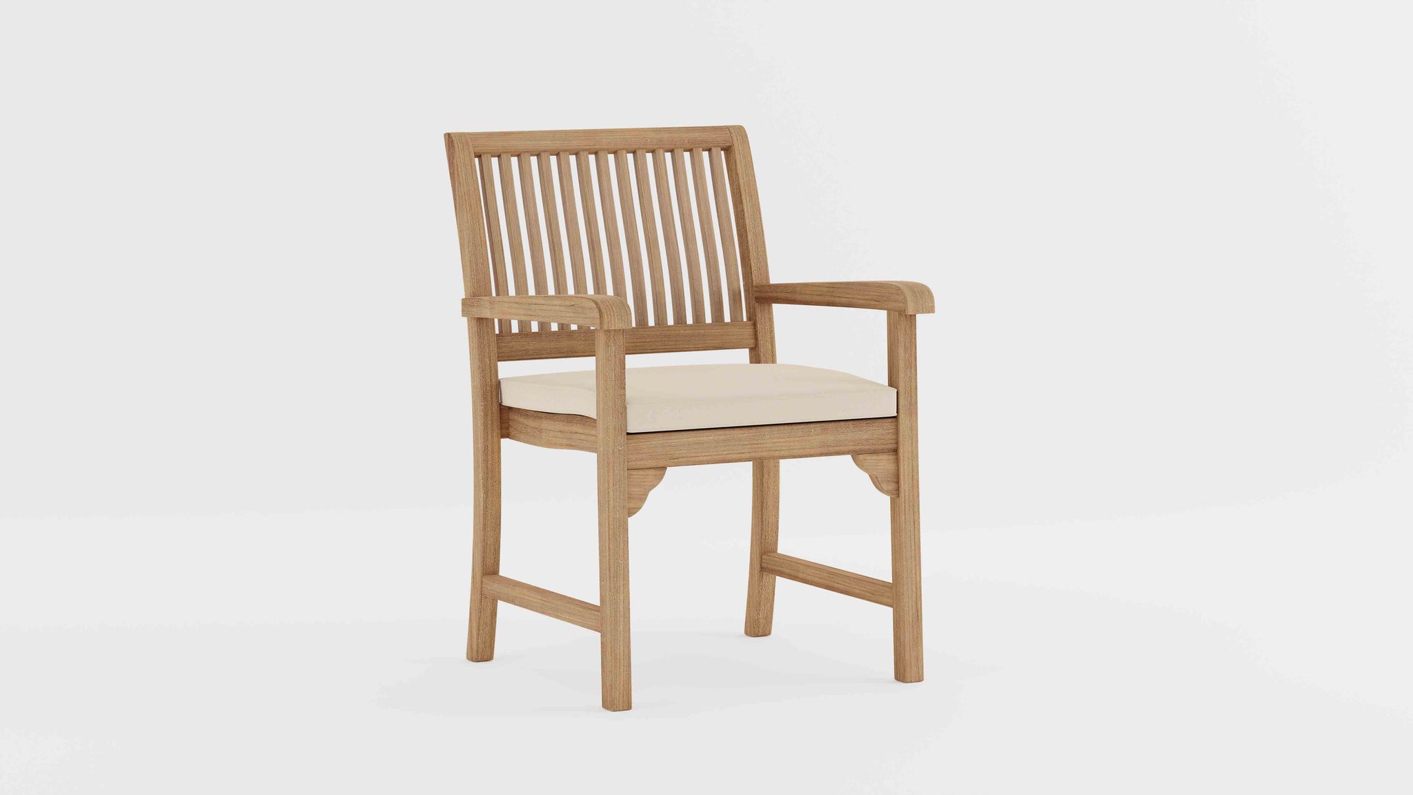 Guildford Teak Garden Carver Chair with Ecru Cushion