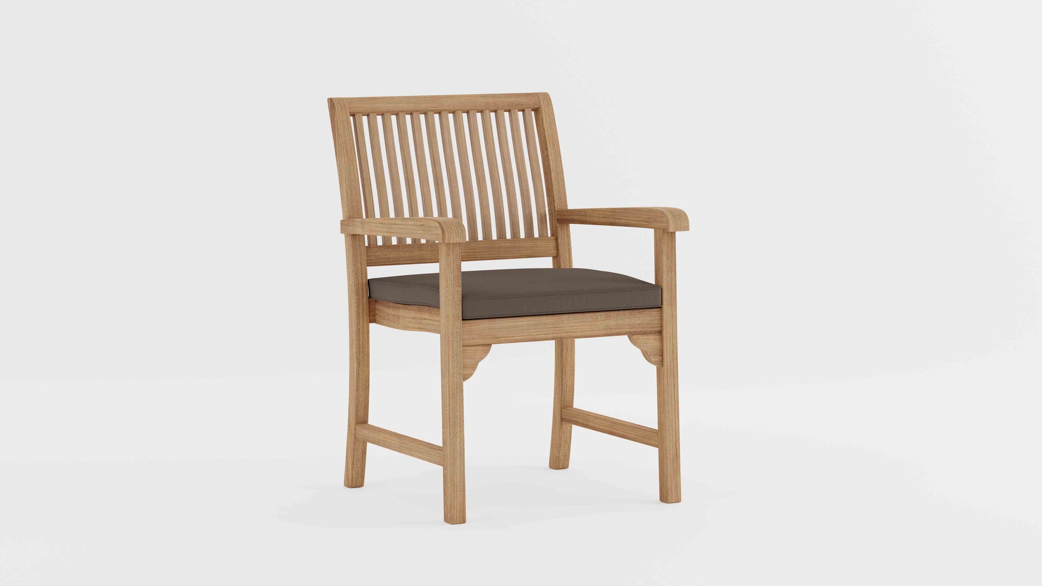 Guildford Teak Garden Carver Chair with Taupe Cushion