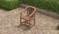 Winchester Teak Garden Carver Chair Overhead Perspective