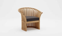 Ascot Teak Lounge Armchair with Graphite Cushions