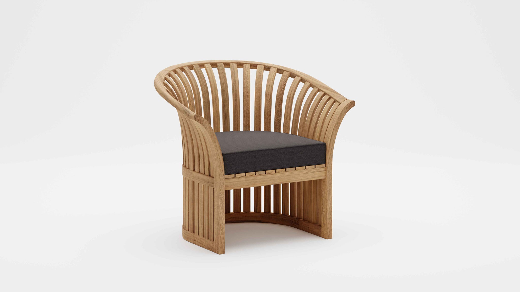 Ascot Teak Lounge Armchair with Graphite Cushions