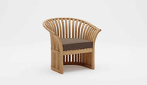 Ascot Teak Lounge Armchair with Taupe Cushions