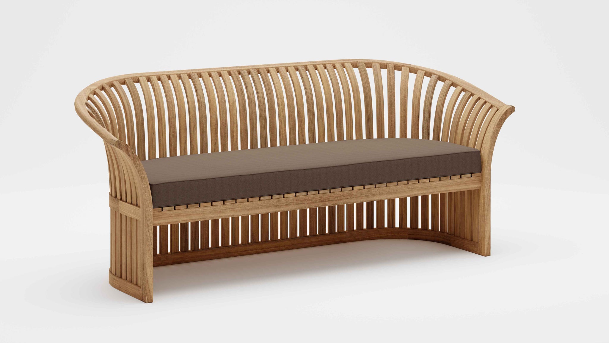 Ascot Teak Outdoor Lounge Sofa with Taupe Cushion