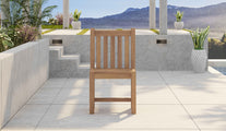 Salisbury Teak Garden Dining Chair Front View