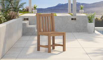 Salisbury Teak Garden Dining Chair Front Angled View