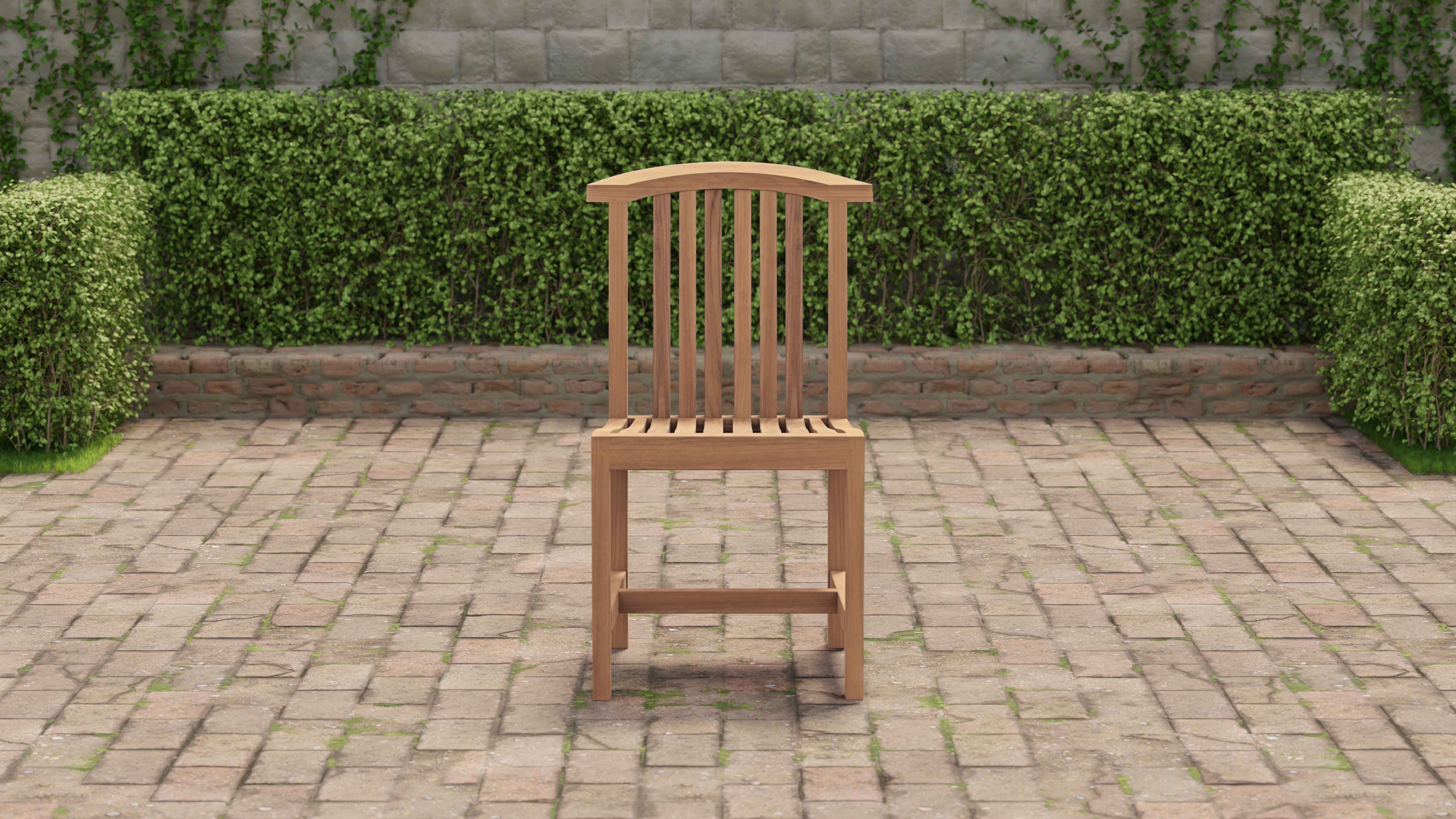 Winchester Teak Garden Dining Chair Front View