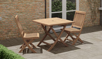 Square Teak Folding Table with Ripon Dining Chairs