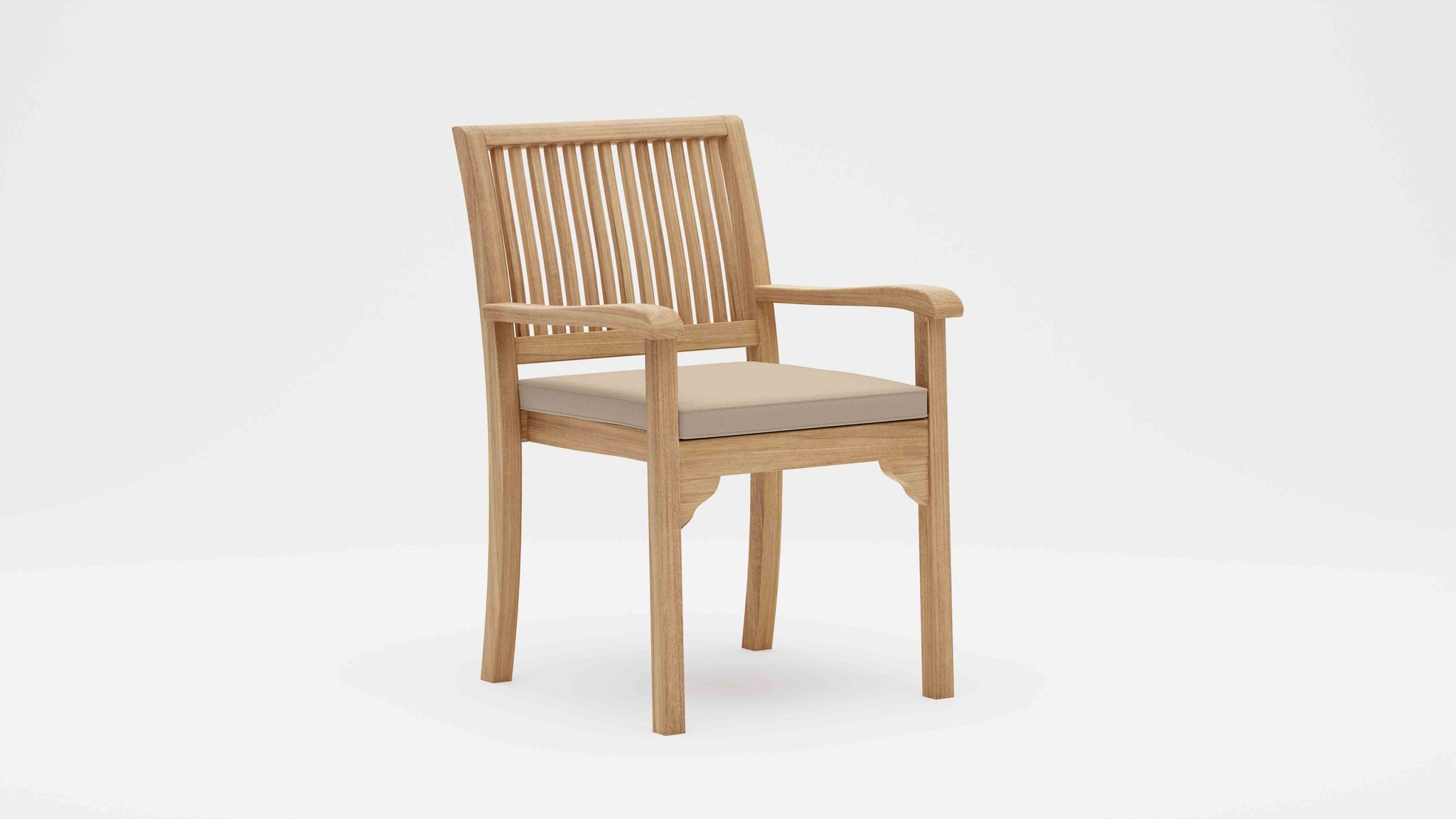 Guildford Teak Garden Carver Chair with Ecru Cushion