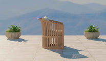 Ascot Teak Lounge Armchair with Cushions Side View