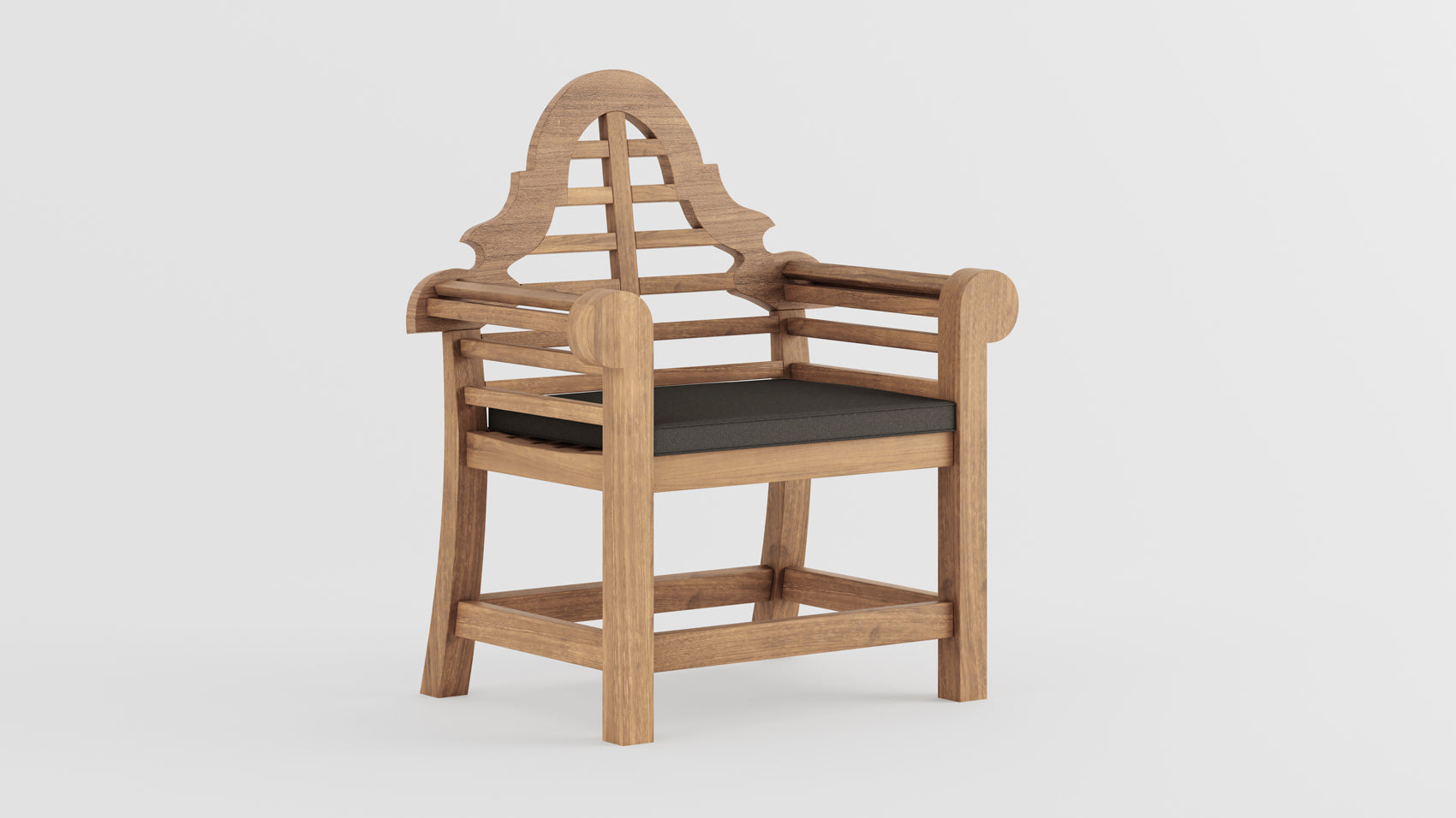 Lutyens Lounge Armchair with Graphite Cushion