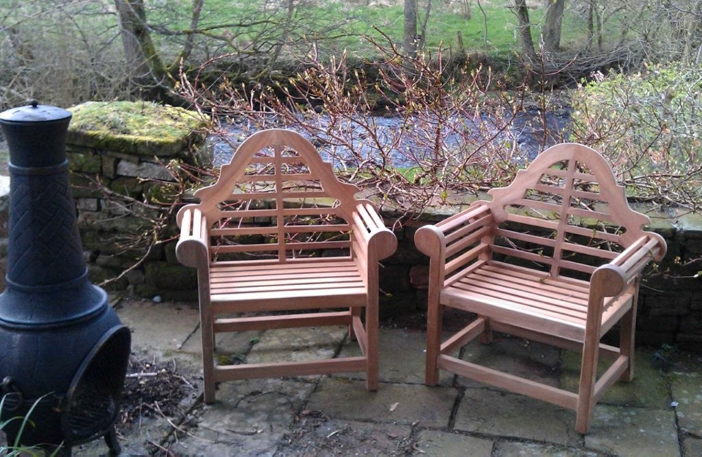Lutyens Teak Garden Lounge Chairs