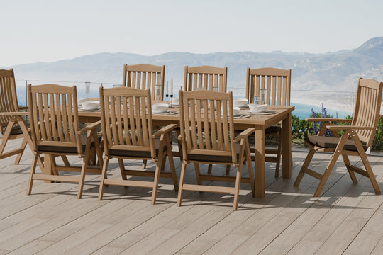 Chic Teak Lymington Dining Set including 8 chairs
