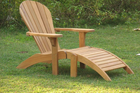 Adirondack Teak Lounger with Footstool