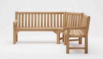 Salisbury Teak Corner Garden Bench Studio