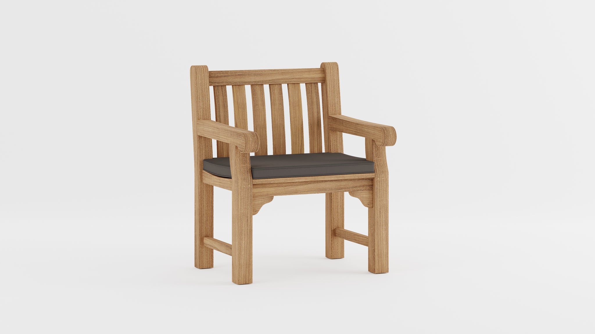 Teak Salisbury Garden Lounge Chair with Graphite Cushion