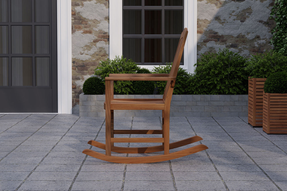 Balmoral Teak Rocking Chair Side View