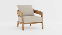 Windsor Teak Lounge Armchair with Ecru Cushions