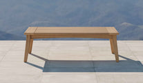 The Windsor Teak Rectangular Coffee Table Front View