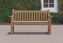 York Commemorative Teak Bench Front View