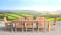 Kensington Carver & Dining Chairs With Fixed Rectangular Table