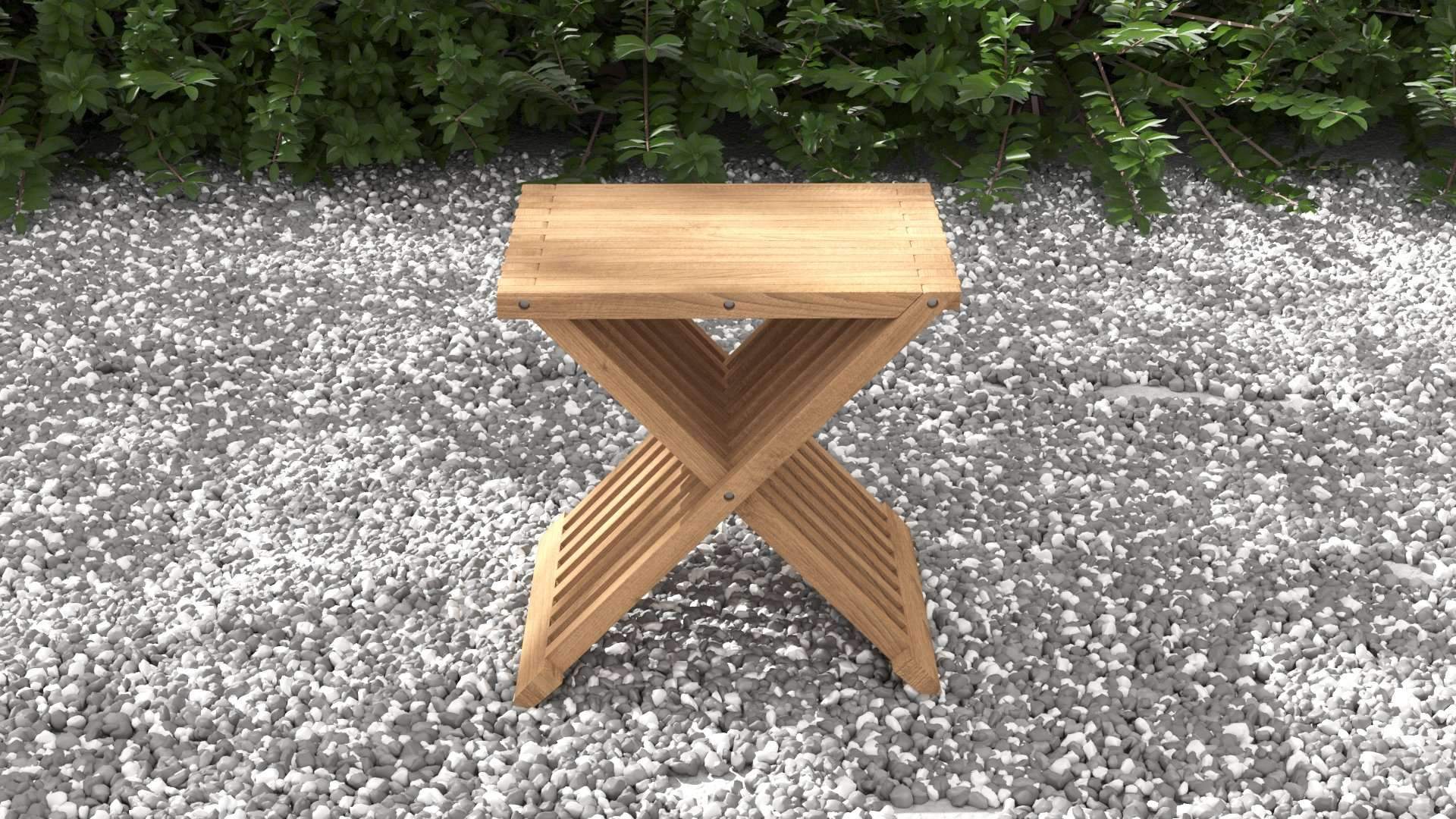 Teak Folding Stool