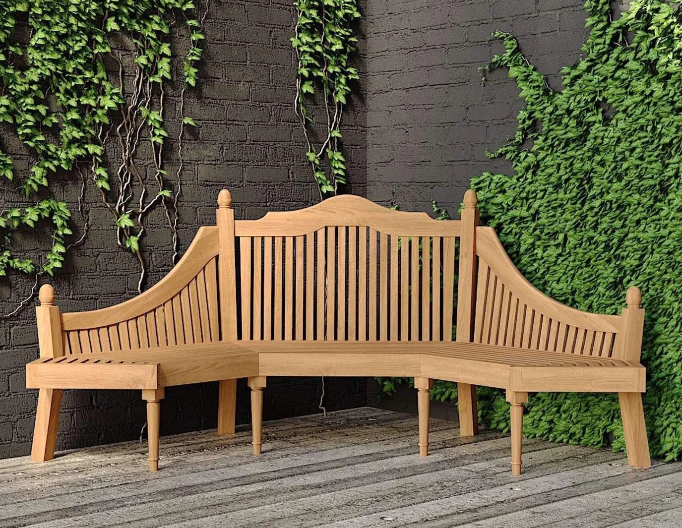 Grafton Teak Bench 6 Seater
