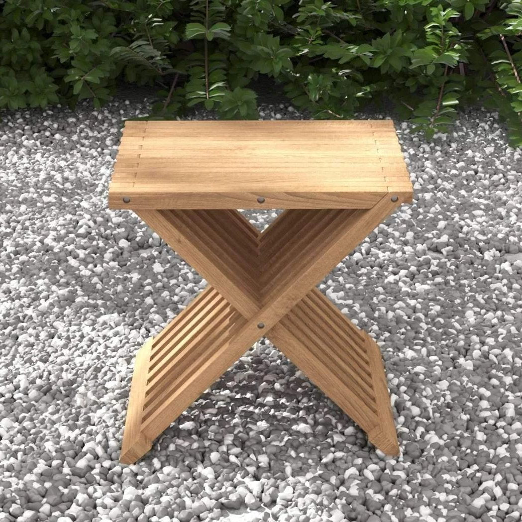 Teak Folding Stool