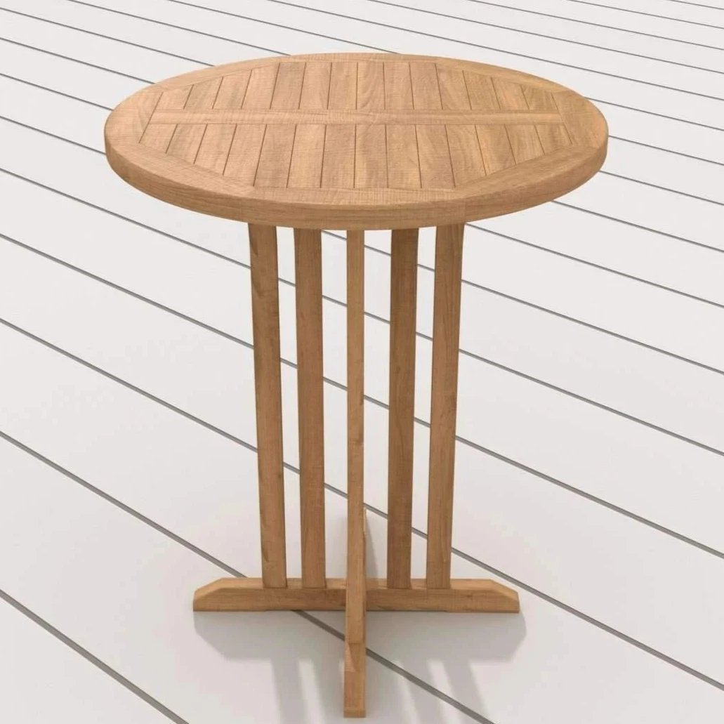 Teak Round Bar Table 90cm