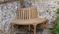 Quarter Circle Corner Teak Bench