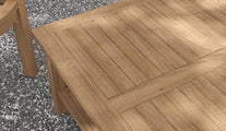 Square Teak Coffee Table 100x100cm Showing Top in Detail