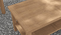 Rectangular Teak Coffee Table 50 x 100cm Showing Top In Detail