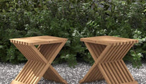 Teak Folding Stool (Pair)