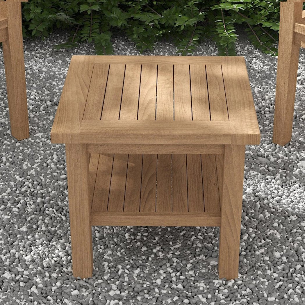 Teak Square Coffee Table Small Gardens Conservatories