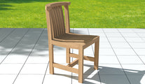 Teak Winchester Garden Dining Chair Angled View