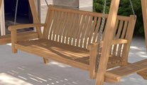 Teak Swing Seat - Detail Close Up