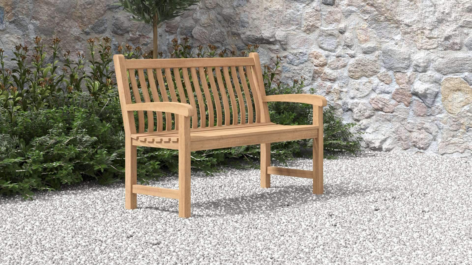 Durham Teak Garden Bench 2 Seater