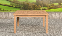 Fixed Square Teak Garden Dining Table-Image for representational purposes only