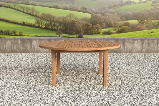 Garden Teak Fixed Round Table 165cm (8 Seater)